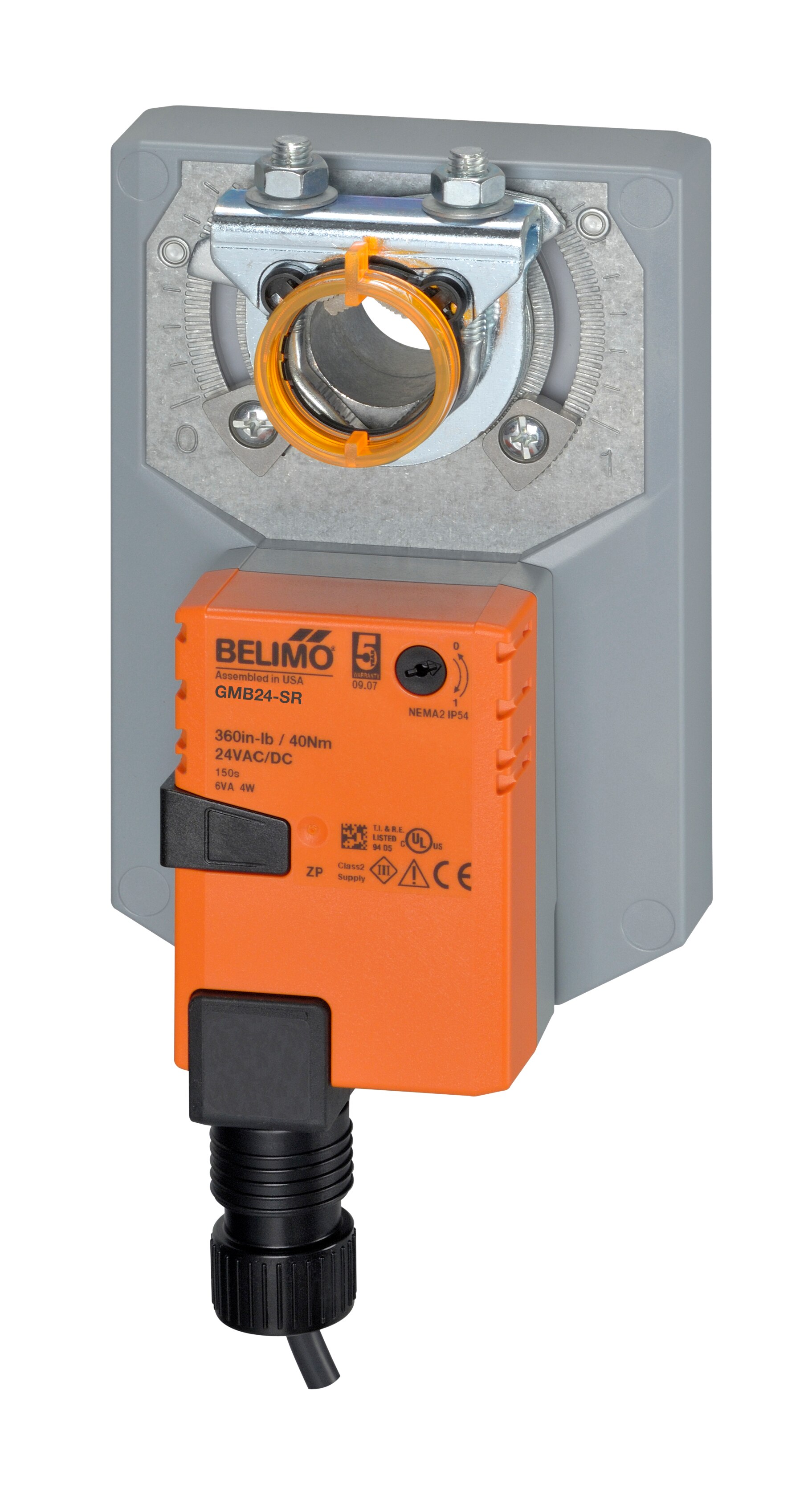 Attuatore Belimo GMB24-SR 24V – Per Damper E Serrande, 40 Nm, Senza Molla Di Ritorno, Prodotto In Svizzera